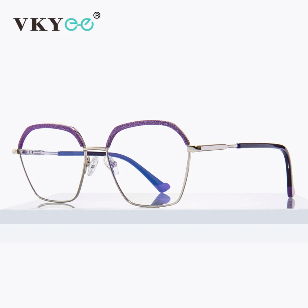 Vicky Women's Full Rim Polygon Alloy Reading Glasses 3017 Reading Glasses Vicky