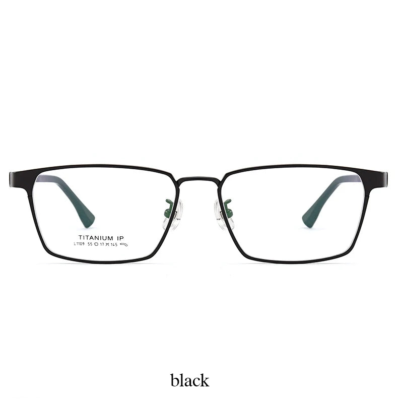 Handoer Unisex Full Rim Big Polygon Square Titanium Eyeglasses 51109