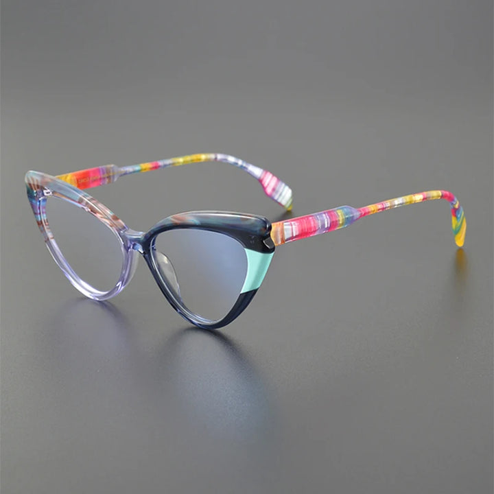 Nobler Unisex Full Rim Thick Cat Eye Acetate Eyeglasses 19334 Full Rim Nobler C3