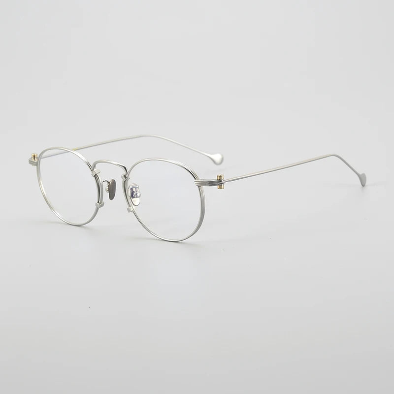 Muzz Unisex Full Rim Round Titanium Eyeglasses 190068