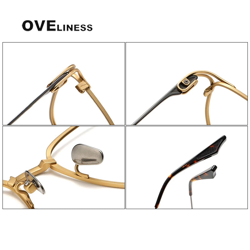 Oveliness Unisex Full Rim Square Titanium Eyeglasses 80999 Full Rim Oveliness