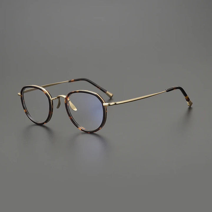 Gatenac Unisex Full Rim Square Titanium Acetate Eyeglasses Gxyj1559 Full Rim Gatenac Tortoiseshell