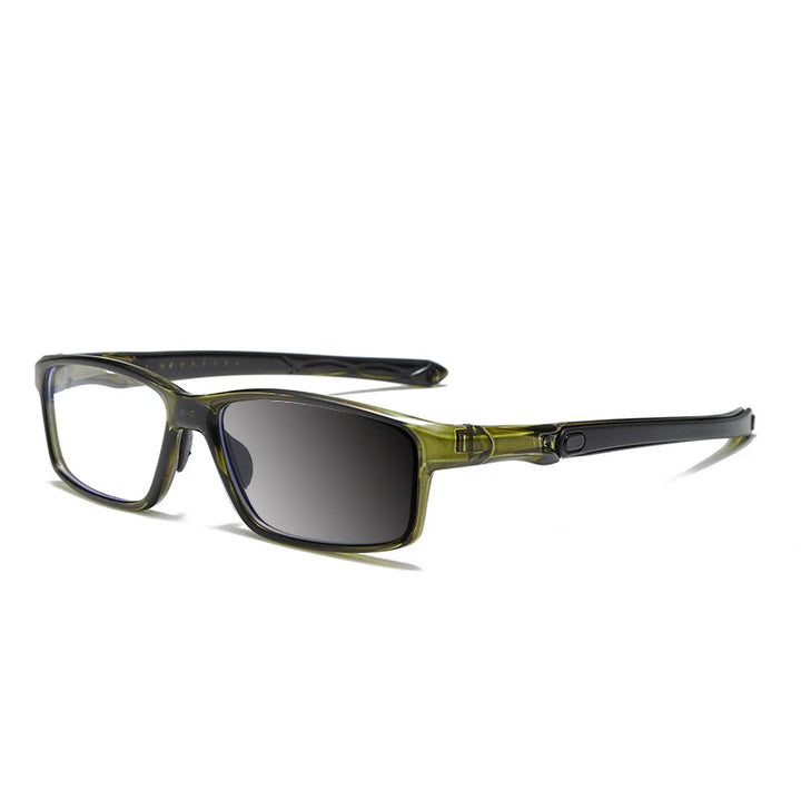 Kocolior Unisex Full Rim Rectangle Polycarbonate Sport Eyeglasses Fj81 Full Rim Kocolior Photochromic Green