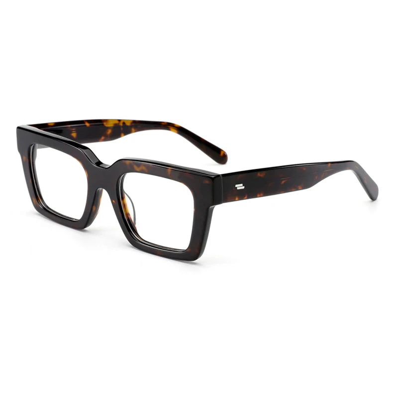 Gatenac Unisex Full Rim Square Acetate Eyeglasses Gxyj-1181 Full Rim Gatenac Tortoiseshell
