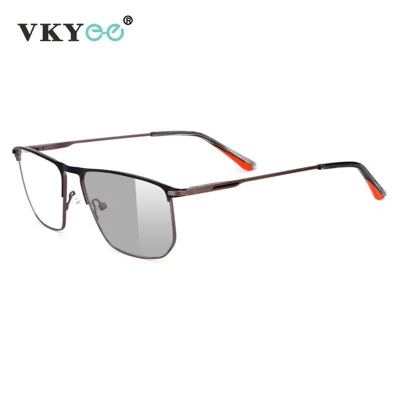 Vicky Men's Full Rim Oversized Square Stainless Steel Photochromic Reading Glasses 2061 Reading Glasses Vicky   