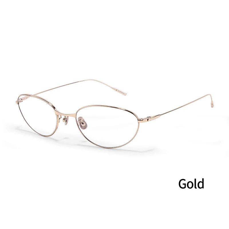 Xbora Unisex Full Rim Oval Cat Eye Titanium Eyeglasses 92025
