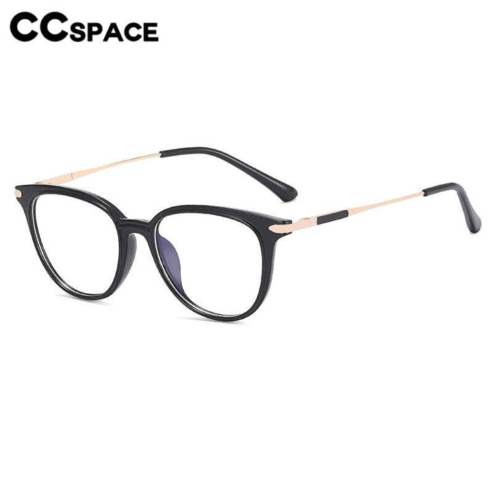 CCspace Unisex Girl's Full Rim Square Tr 90 Titanium Eyeglasses 56756 Full Rim CCspace