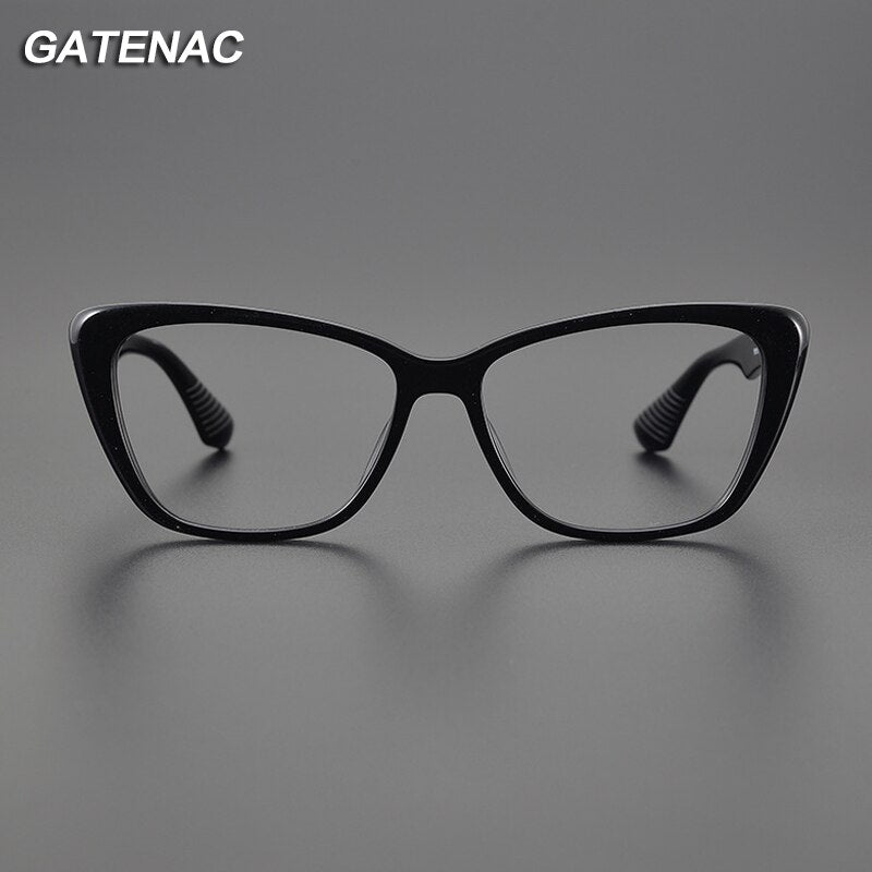 Gatenac Women's Full Rim Square Cat Eye Acetate Eyeglasses Gxyj1103 Full Rim Gatenac