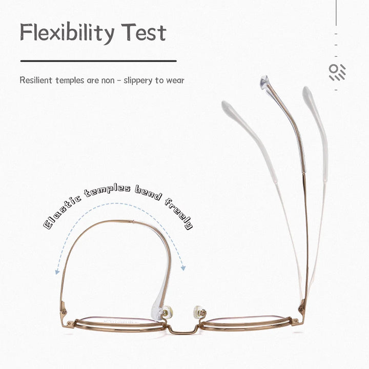 Ralferty Unisex Full Rim Polygon Titanium Eyeglasses R6224 Full Rim Ralferty