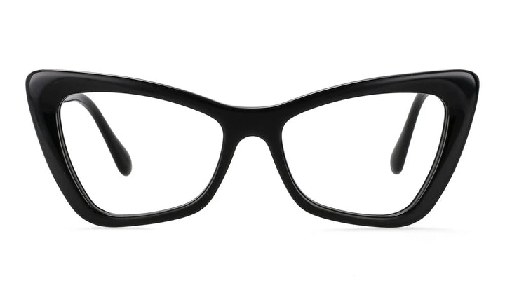 CCspace Women's Full RIm Cat Eye Acetate Hyperopic Reading Glasses R56955 Reading Glasses CCspace black 0