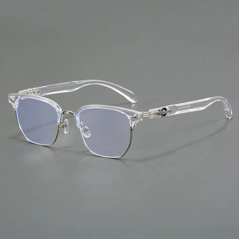 Xbora Unisex Full Rim Oval Square Ultem Alloy Eyeglasses 91015