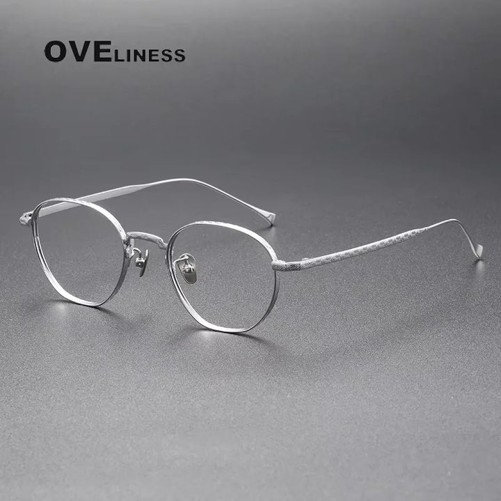 Oveliness Unisex Full Rim Oval Square Titanium Eyeglasses 313163