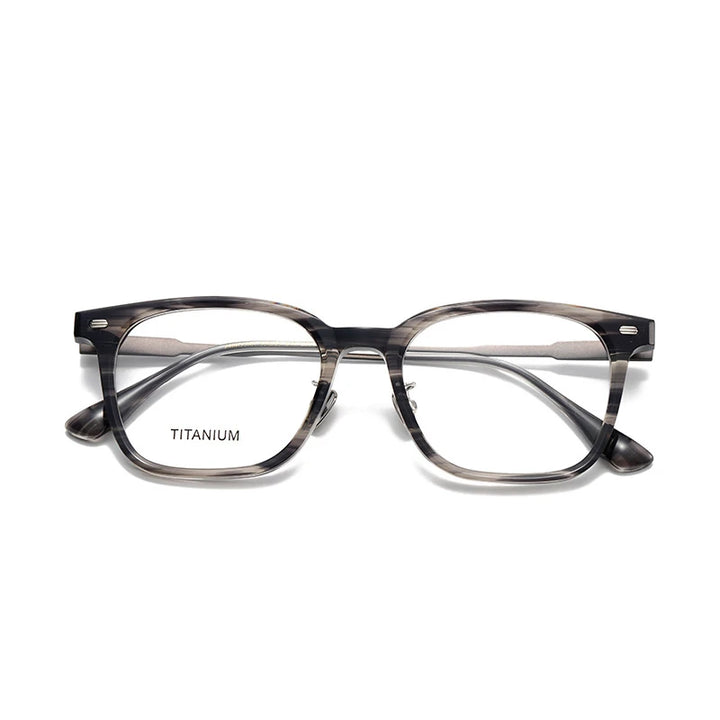 Aror Unisex Full Rim Square Acetate Eyeglasses 842193 Full Rim Aror Gray