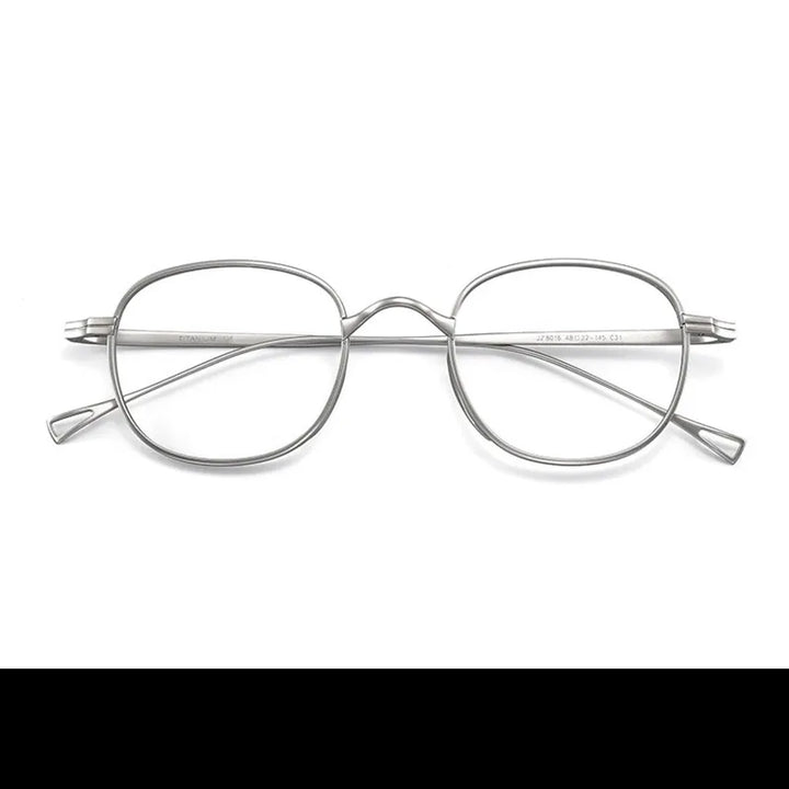 Yimaruili Unisex Full Rim Round Titanium Alloy Eyeglasses 8016 Full Rim Yimaruili Eyeglasses Silver