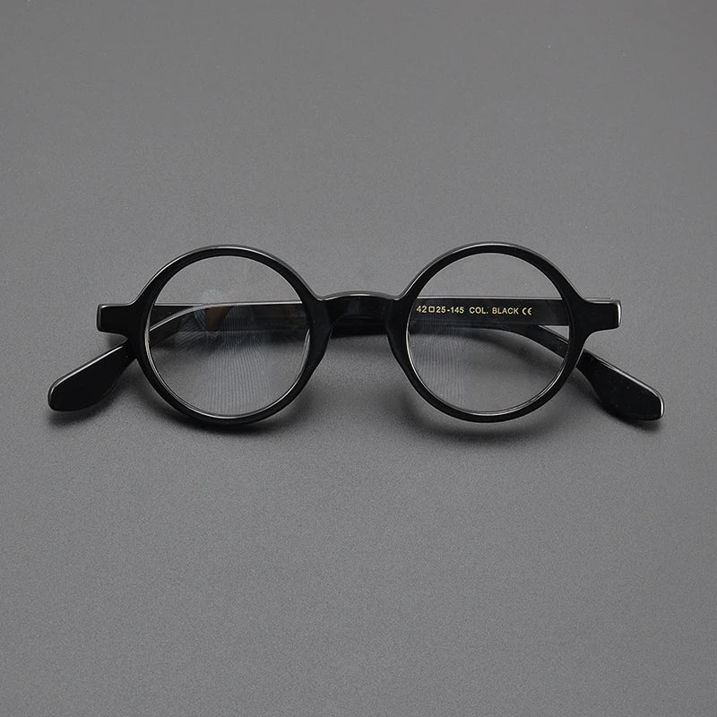 Nobler Unisex Full Rim Small Round Acetate Eyeglasses 4245 Full Rim Nobler