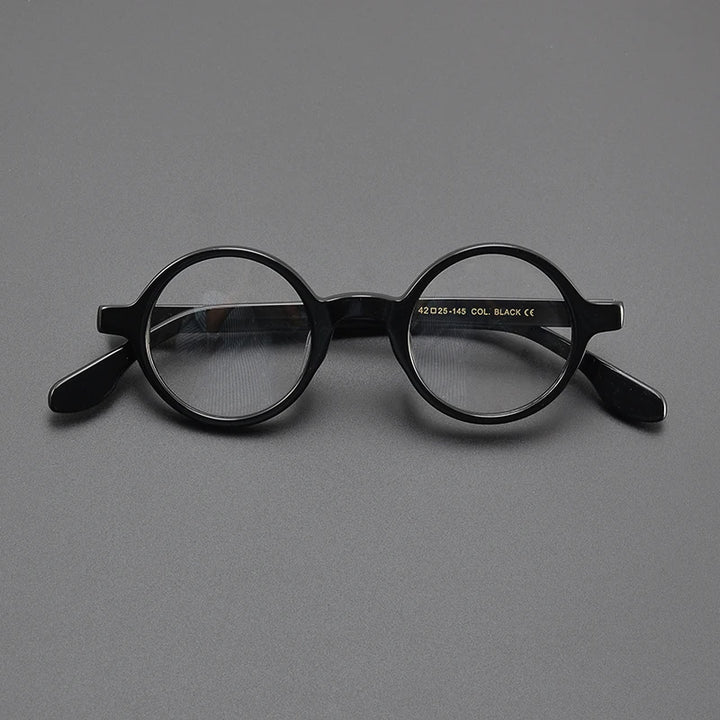 Nobler Unisex Full Rim Small Round Acetate Eyeglasses 4245 Full Rim Nobler