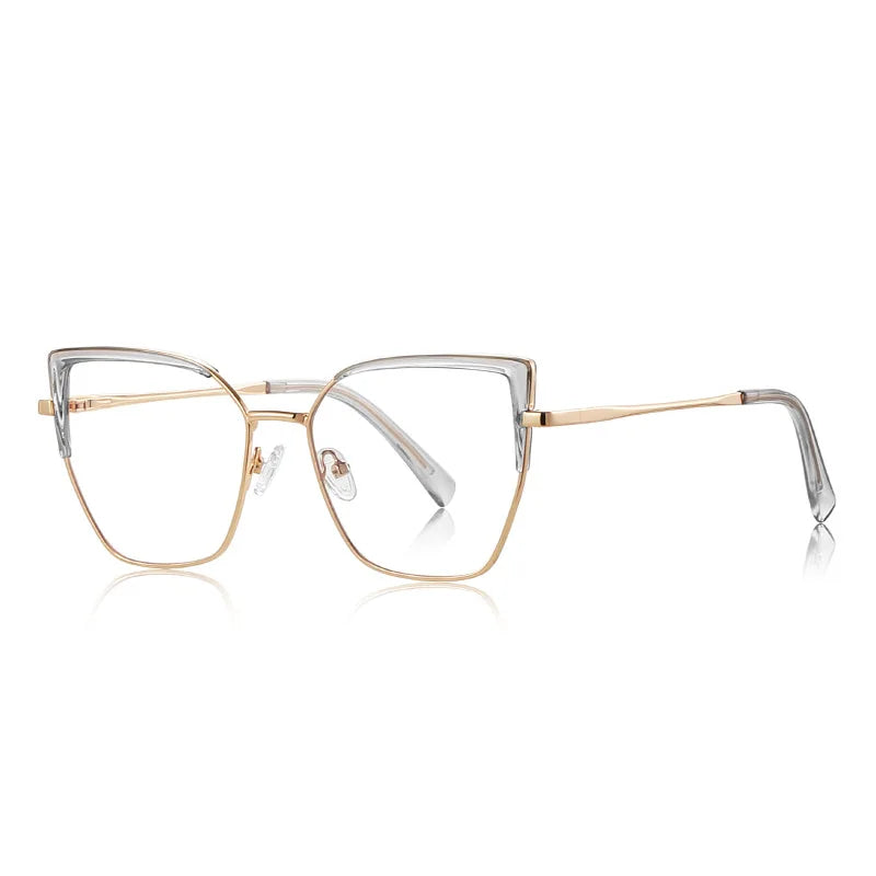 CCspace Women's Full Rim Cat Eye Tr 90 Titanium Reading Glasses 310785