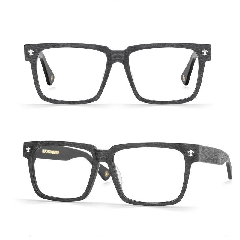 Hdcrafter Unisex Full Rim Big 150mm Square Wood Eyeglasses Jk040 Full Rim Hdcrafter Eyeglasses
