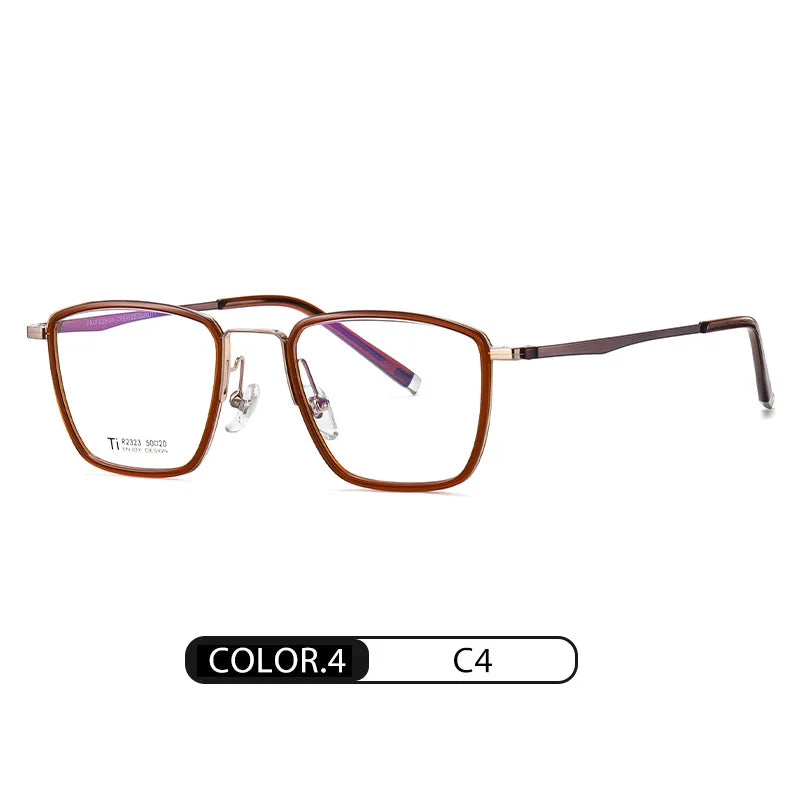 Hotocki Women's Full Rim Square Tr 90 Titanium Eyeglasses 72323