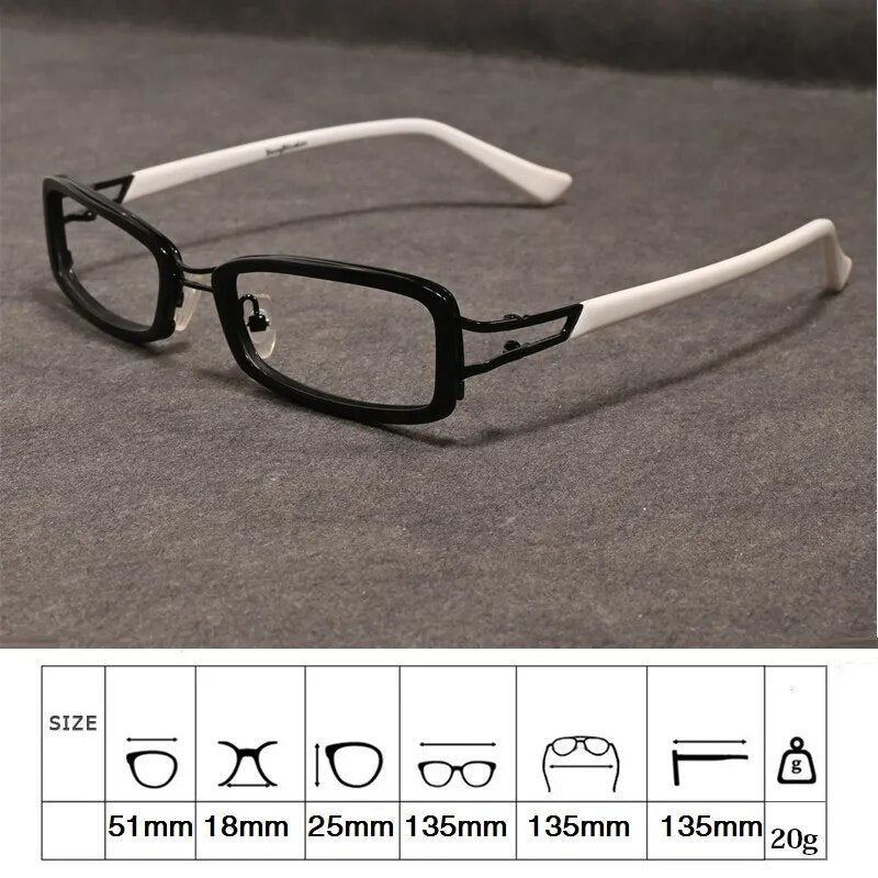 Cubojue Unisex Full Rim Rectangle Double Bridge Tr 90 Titanium Hyperopic Reading Glasses Sd2133 Reading Glasses Cubojue