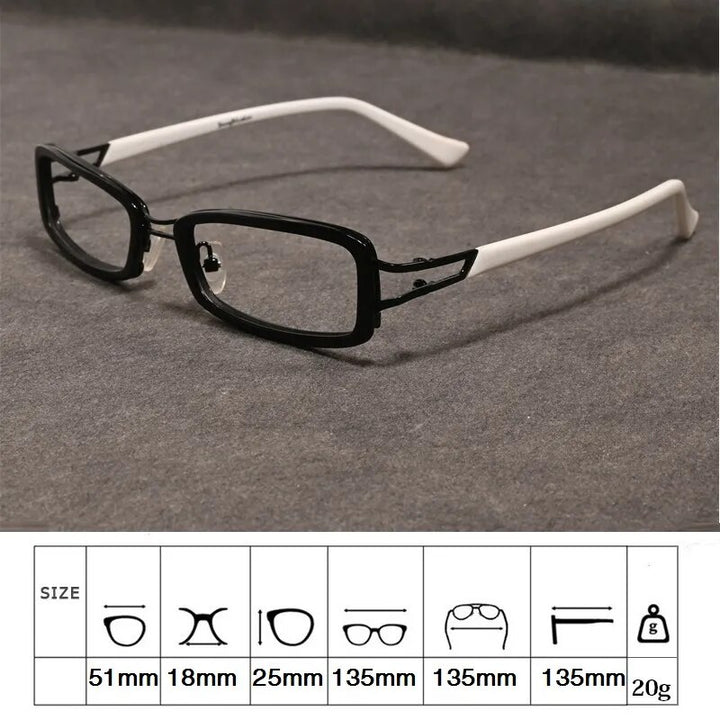 Cubojue Unisex Full Rim Rectangle Double Bridge Tr 90 Titanium Hyperopic Reading Glasses Sd2133 Reading Glasses Cubojue