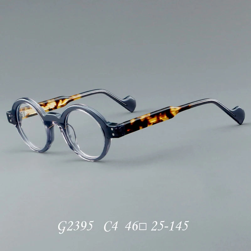 Nobler Unisex Full Rim Round  Thick Temple Acetate Eyeglasses 2395 Full Rim Nobler C4