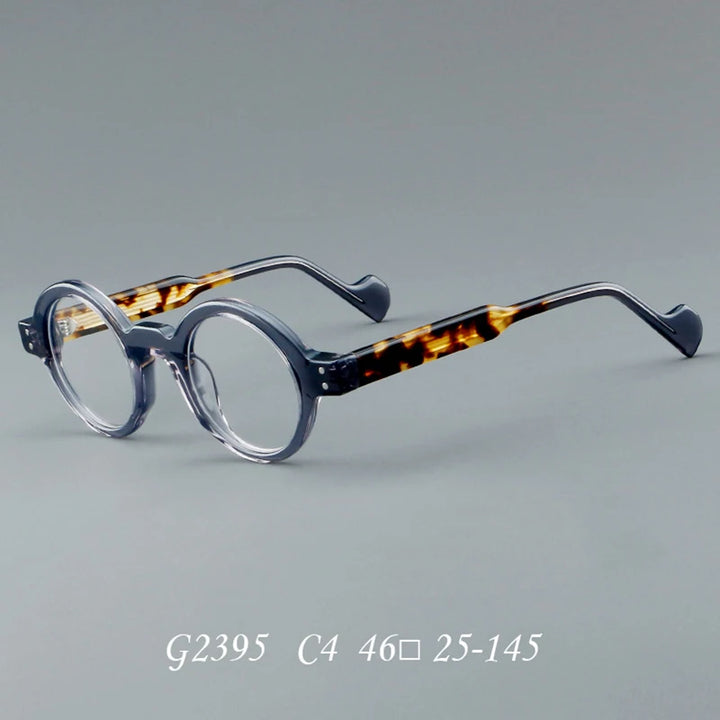 Nobler Unisex Full Rim Round  Thick Temple Acetate Eyeglasses 2395 Full Rim Nobler C4