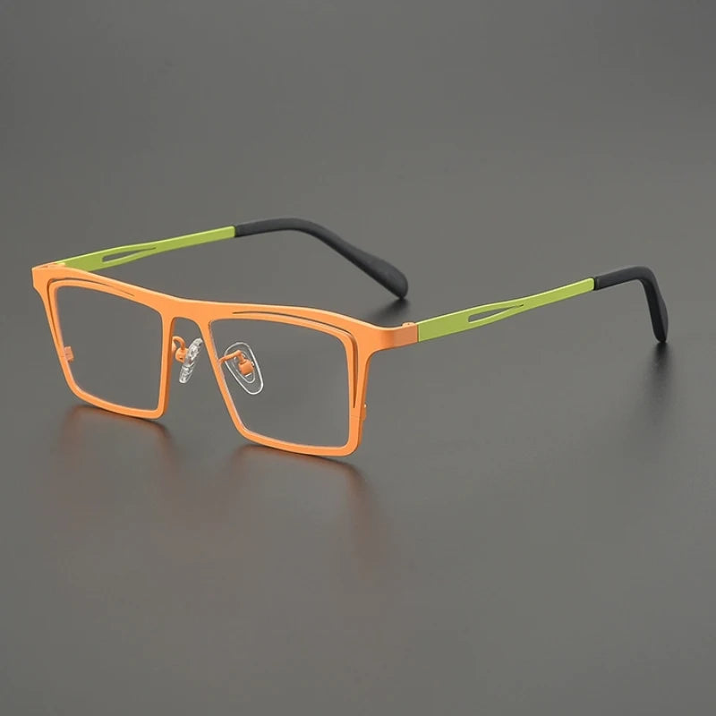 Gatenac Unisex Full Rim Brow Line Square Titanium Eyeglasses G85879