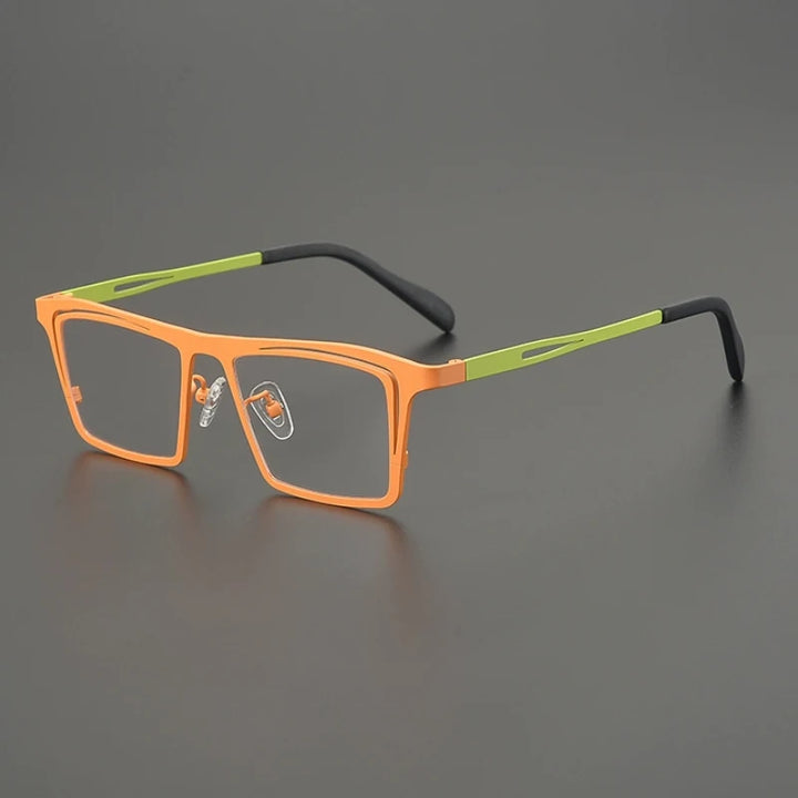 Gatenac Unisex Full Rim Brow Line Square Titanium Eyeglasses G85879