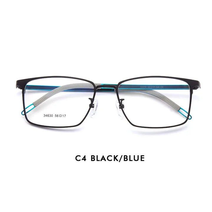 Kansept Men's Full Rim Big Square Stainless Steel Eyeglasses 34630 Full Rim Kansept 34630C4 CHINA