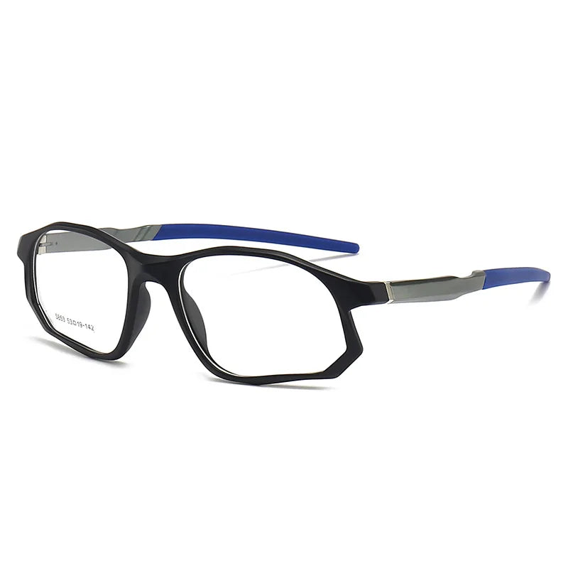 Yimaruili Unisex Full Rim Square Tr 90 Aluminum Sport Eyeglasses 5853