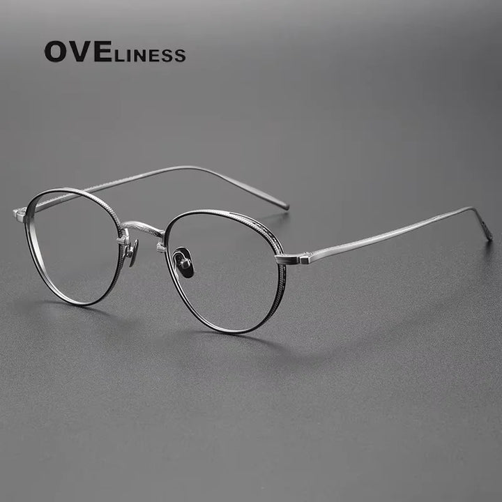 Oveliness Women's Full Rim Round Oval Titanium Eyeglasses 23096