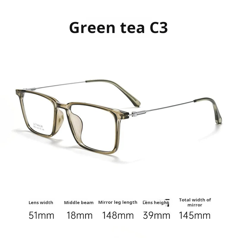Momoja Unisex Full Rim Square Tr 90 Titanium Eyeglasses 78518