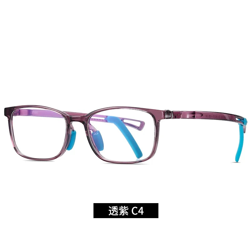 Vicky Youth Unisex Full Rim Square Tr 90 Titanium Eyeglasses 5109 Full Rim Vicky TR5109-C4 CHINA