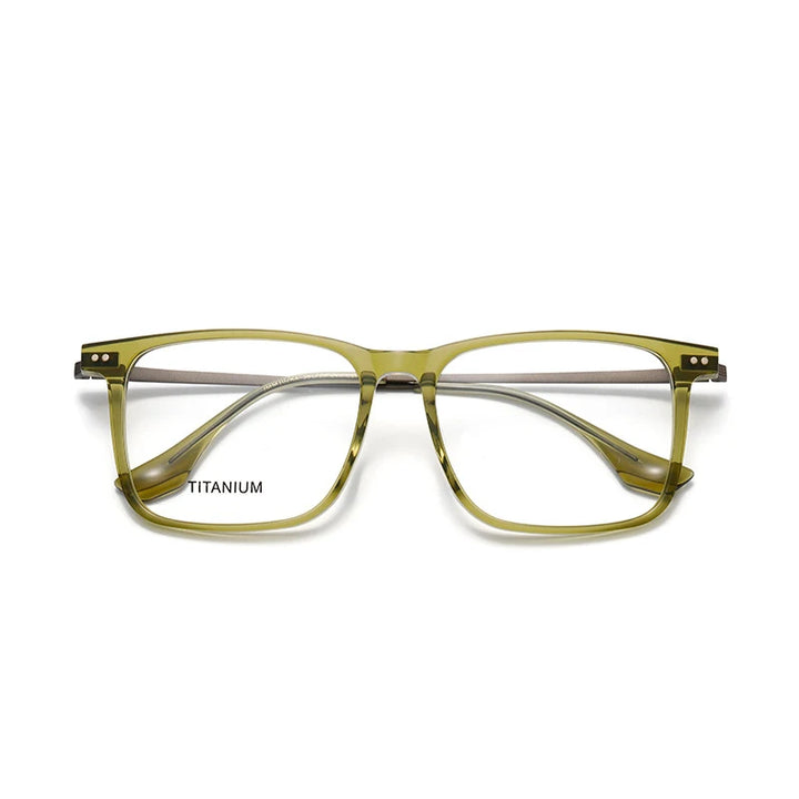 Nobler Unisex Full Rim Square Acetate Titanium Eyeglasses 396102