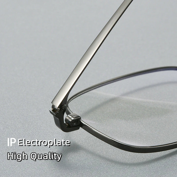 Kocolior Unisex Full Rim Small Square Titanium Eyeglasses 6052 Full Rim Kocolior