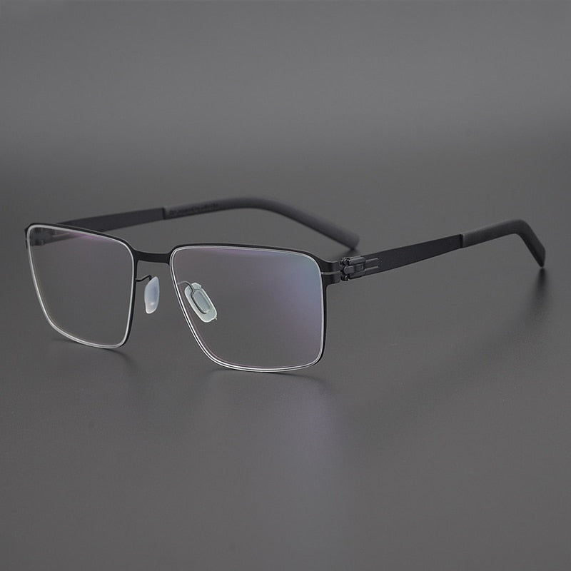 Gatenac Unisex Full Rim Square Titanium Alloy Eyeglasses Gxyj1075 Full Rim Gatenac