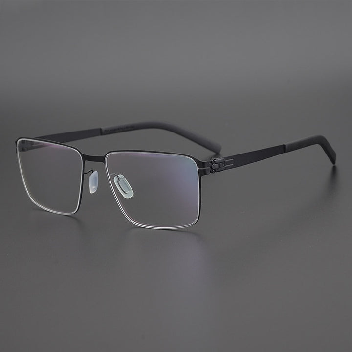 Gatenac Unisex Full Rim Square Titanium Alloy Eyeglasses Gxyj1075 Full Rim Gatenac