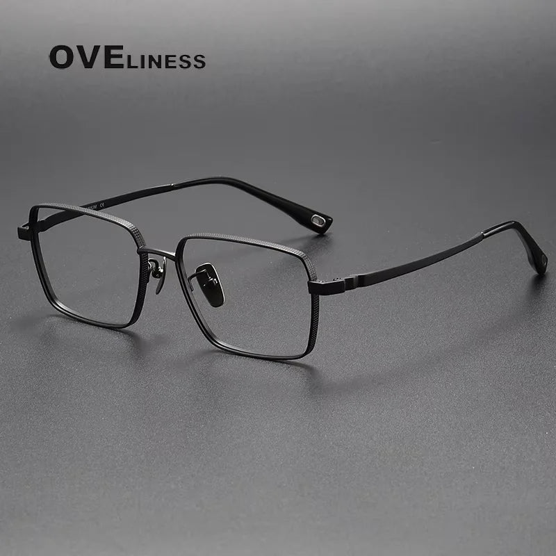 Oveliness Women's Full Rim Polygon Square Titanium Eyeglasses 80927