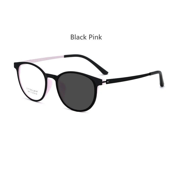 Kocolior Unisex Full Rim Round Tr 90 Titanium Hyperopic Reading Glasses 23091 Reading Glasses Kocolior