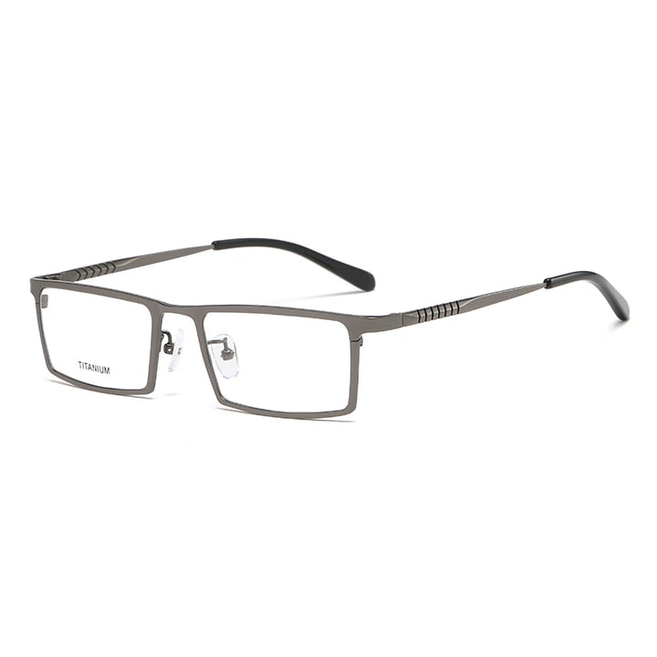 Reven Jate Mens Full Rim Square Titanium Eyeglasses P8808 Full Rim Reven Jate grey  