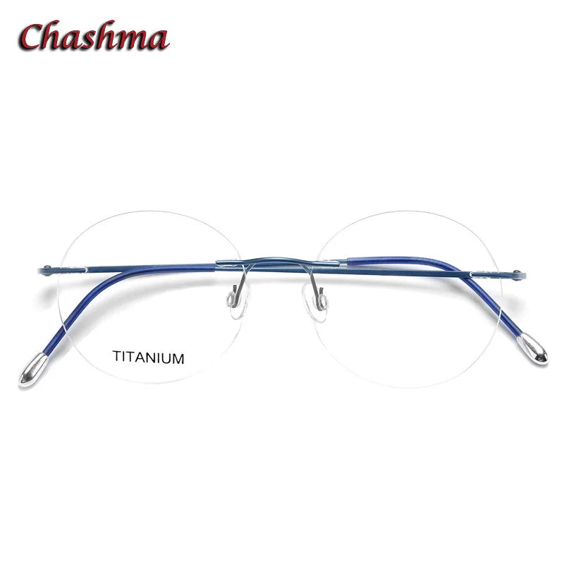 Chashma Ochki Women's Rimless Round Titanium Eyeglasses 16012
