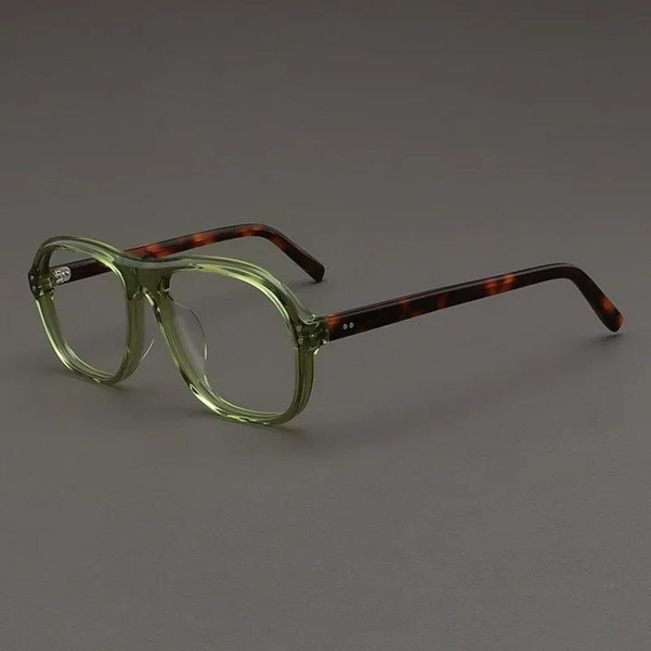 Hewei Unisex Full Rim Oval Square Acetate Eyeglasses 94146
