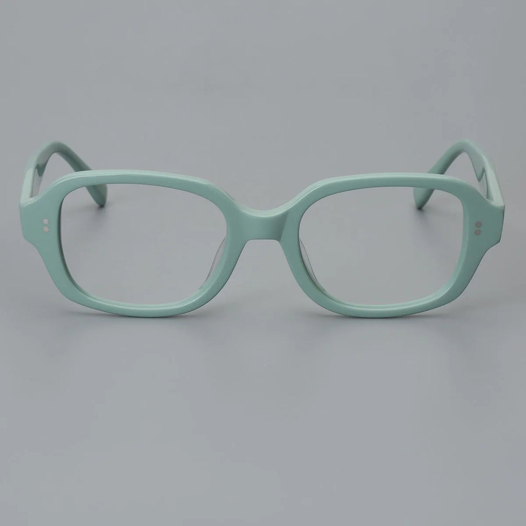 Hewei Unisex Full Rim Rectangle Acetate Eyeglasses 0026 Full Rim Hewei