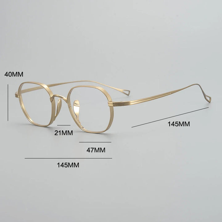 Gatenac Unisex Full Rim Small Sqare Titanium Eyeglasses Gxyj1450 Full Rim Gatenac