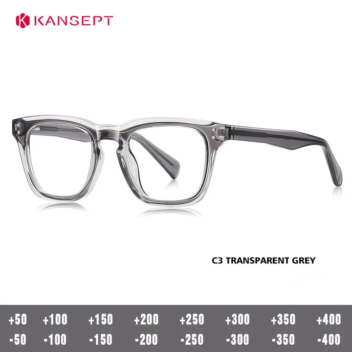 Kansept Unisex Full Rim Square Tr 90 Alloy Reading Glasses 67022