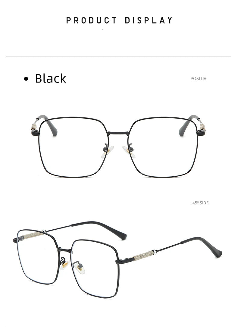 Kocolior Mens Full Rim Large Square Alloy Reading Glasses 8960 Reading Glasses Kocolior