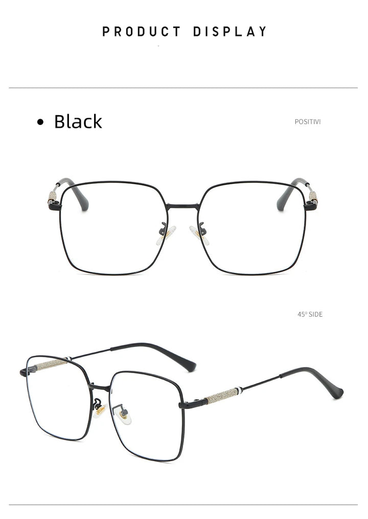 Kocolior Mens Full Rim Large Square Alloy Reading Glasses 8960 Reading Glasses Kocolior