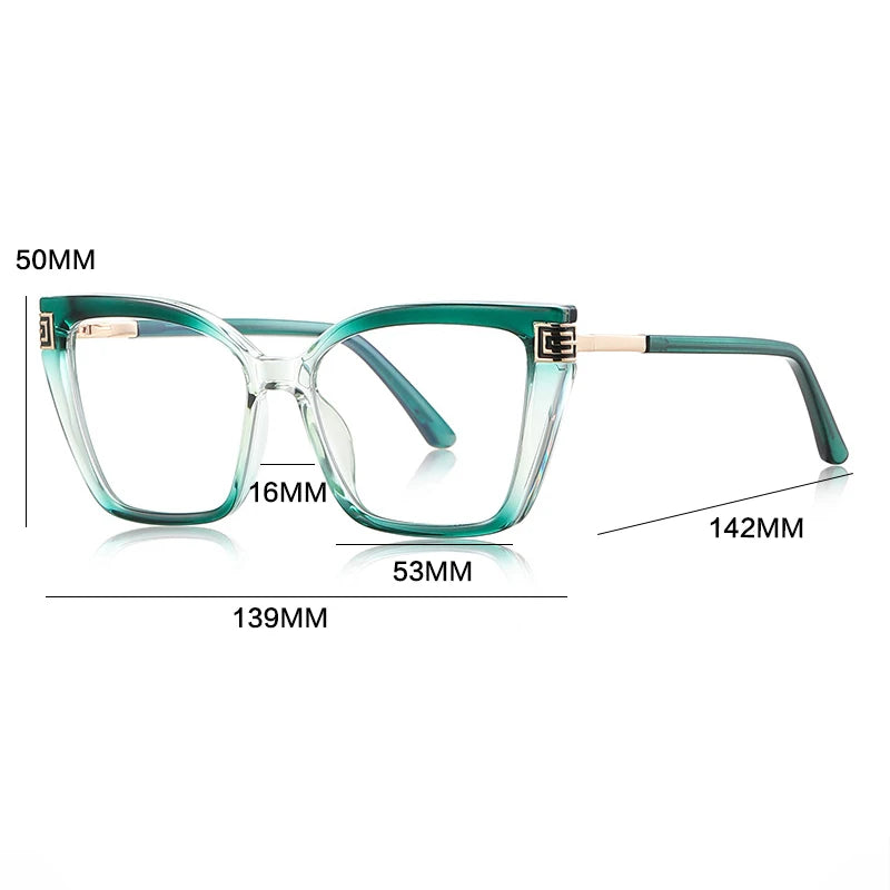 Gatenac Women's Full Rim Square Tr 90 Titanium Reading Glasses Gxy2260