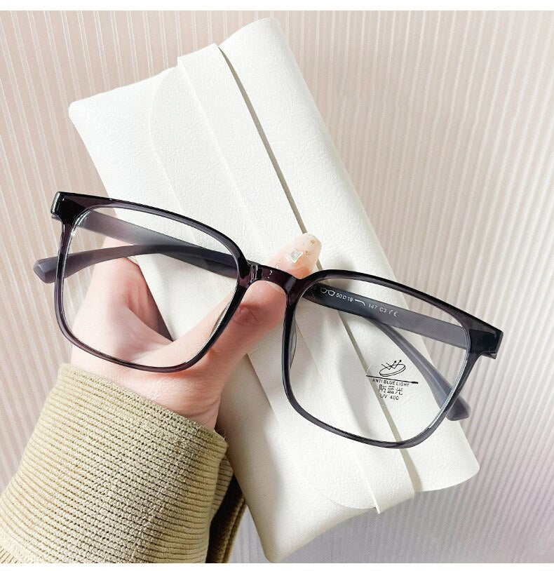 CCspace Unisex Full Rim Square Tr 90 Titanium Eyeglasses 55898 Full Rim CCspace TranslucentGrayC3 China